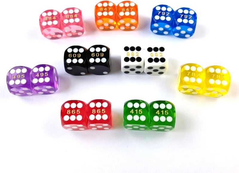 Bescon Professional Small Precision Dice 12.7mm (1/2 inch) with Random Serial Number, Mini Precision Cut Dice 12.7MM Gem Pink - Image 4